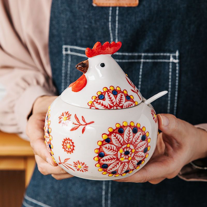 Chicken Shape Ceramic Jar