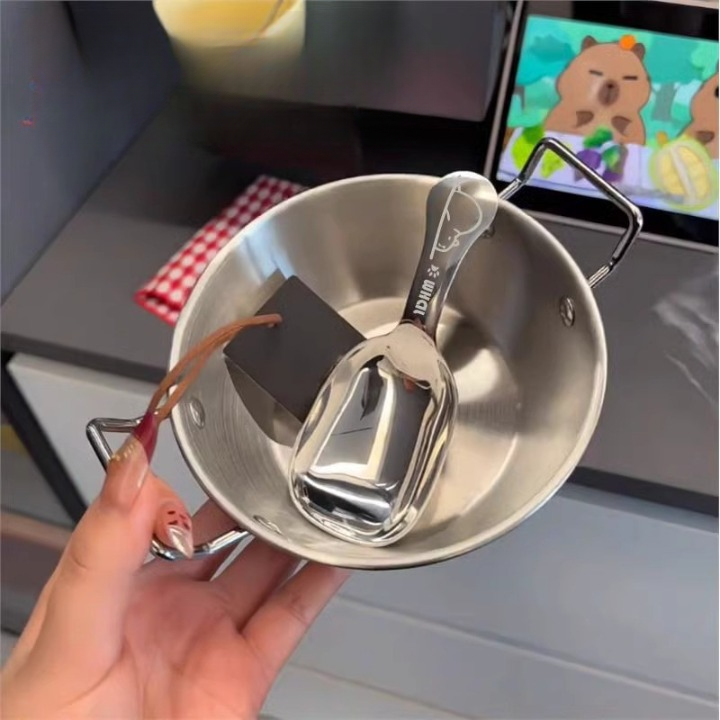 Stainless Steel Kadai With Spoon