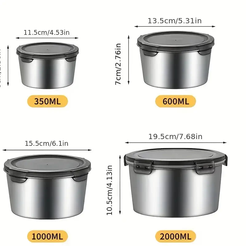 304 Stainless Steel Food Storage Boxes