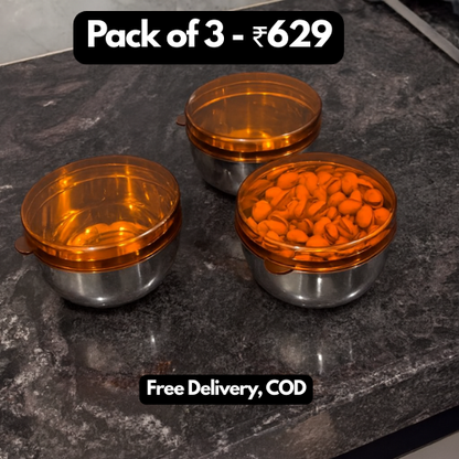 Clear top Steel Containers