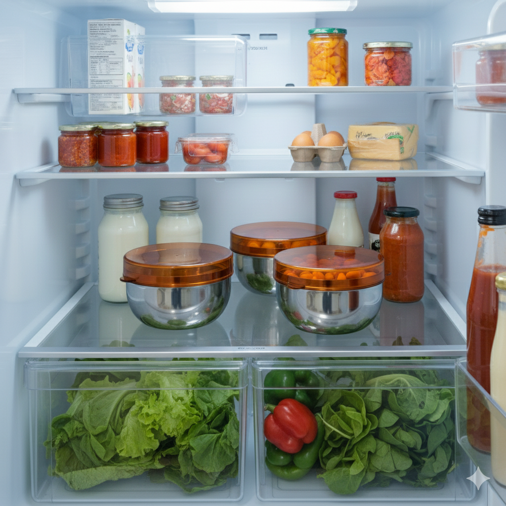 Clear top Steel Containers