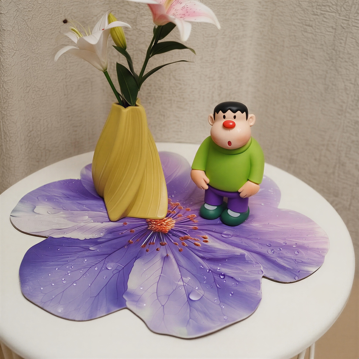 Elegant Flower Mat + Coasters