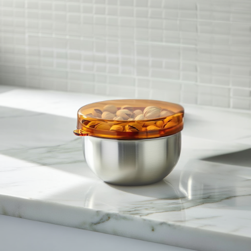 Clear top Steel Containers