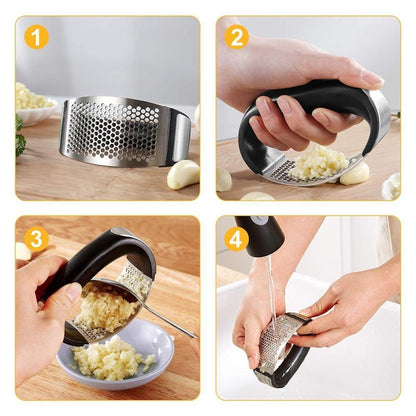Stainless Steel Garlic Crusher